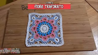 tutorial  46  MATTONELLA  Fiore traforato [upl. by Ametaf256]