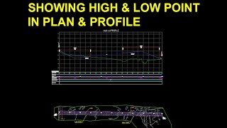 38 CIVIL 3D HIGH amp LOW POINT IN ALIGNMENT amp PROFILE [upl. by Aissat]