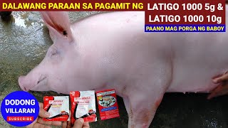 Dalawang PARAAN sa pagamit ng LATIGO 1000 5grams amp 10grams sachet sa BABOY  Vlog 180 [upl. by Viking]