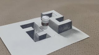 MindBending 3D Illusion Drawing with Real Object Integration [upl. by Ellegna]