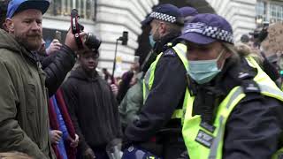 Antilockdown protesters overwhelmed by police  Coronavirus  9 News Australia [upl. by Ahsinwad821]