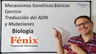 Mecanismos Genéticos Básicos  Ejercicio de Traduccion del ADN Sintesis de Proteínas [upl. by Llerahc]