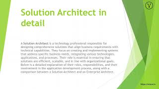 Solution Architect in Detail [upl. by Fanning]