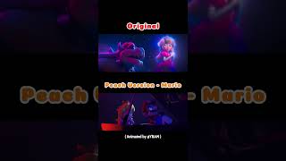 Original Version VS Peach Version peach peaches mario supermario mariobros vs animation yt [upl. by Niawd]