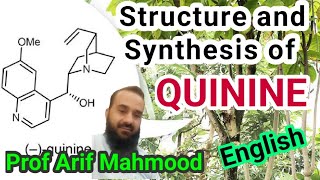 Structural Elucidation and synthesis of QUININE English ANTIMALARIAL DRUG  Quinine structure [upl. by Daitzman]