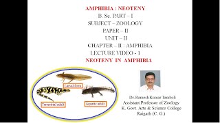 AMPHIBIA  NEOTENY IN AMPHIBIA  LIVE CLASS 04012021  ZOOLOGY  By Dr R K TAMBOLI [upl. by Micah]