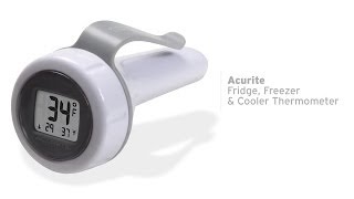 AcuRite Digital Fridge Freezer and Cooler Thermometer 00290 [upl. by Eirrek]