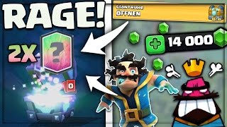 2X MEGA AUSRASTER wegen LEGENDÄRER KARTE  Clantruhe  BIG Chest Opening  Clash Royale deutsch [upl. by Arahsat]