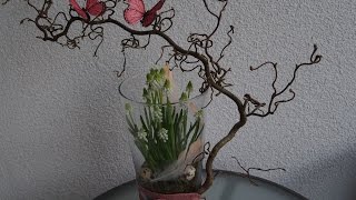 Osterdeko Tutorial  Muscari in der Vase  Osterdekoration selber machen [upl. by Trevar]