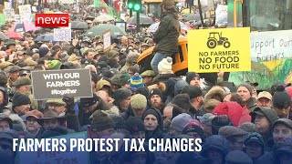 Farmers gather in central London in protest over inheritance tax changes [upl. by Elbert76]