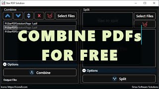 How to Combine and Split PDFs in Windows for Free  No Adobe Acrobat License Needed [upl. by Rosinski]