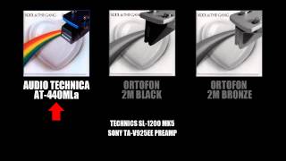 Ortofon 2M Black  2M Bronze  AT440MLa Phono Cartridge Comparison [upl. by Alithea376]