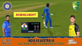 India vs Australia ICC Mens ODI Tournament 2024  2nd ODI Match  Real Cricket™ 24 [upl. by Senalda]