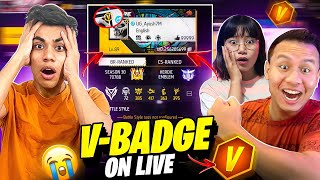 Garena Sent Me VBadge On Live Stream😭World Record Everyone Shocked😰 [upl. by Idhem]