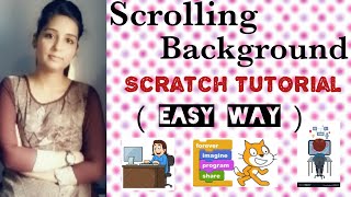 Scrolling Background  Scratch Tutorial  Easy Way  in hindi  2020 [upl. by Chevalier930]