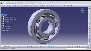 Réalisation dun Roulement à billes Part design avec CATIA V5 Ball bearing [upl. by Bowers]