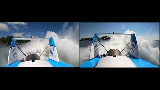 Double Unlimited Hydroplane flips captured from onboard the U1 Miss HomeStreet [upl. by Brittan172]