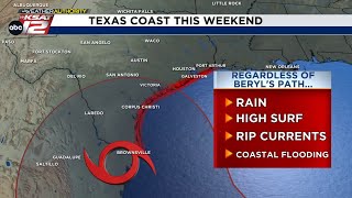 Regardless of Beryls path not a good weekend along Texas Coast [upl. by Latrice]