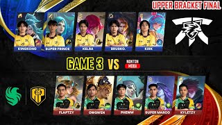 FALCONS AP BREN VS FNATIC ONIC PH  GAME 3  UPPER BRACKET FINAL  MPL PH S14  FCAP VS FNOP EN [upl. by Oulman]