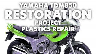 642 Yamaha TDM850 Restoration Project 5  Plastics Repair  Garage Video [upl. by Katine235]