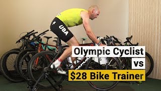 Olympic Cyclist vs 28 Aldi Bike Trainer [upl. by Hux]