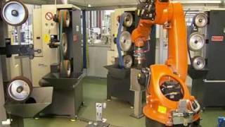 Grinding and polishing of implants with a KUKA robot [upl. by Mulcahy]