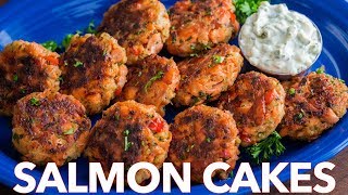 How To Make Salmon Cakes Recipe  Quick and Easy Salmon Patties [upl. by Vincents]