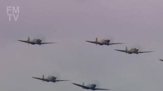 12 Spitfires in formation at Flying Legends 2019 [upl. by Naehs]