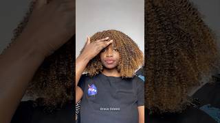 DIY Afro Curly Wig youtubechamps wigmaking crochetwig [upl. by Haidej739]