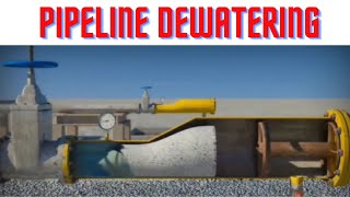 Pipeline dewatering by pigging process weldingndtinspection [upl. by Kcuhc]