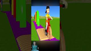 Troll Game  Scary Teacher 3D vs Squid Game Bicycle Wheels Saw Cutting Watermelon Challenge shorts [upl. by Gwen]