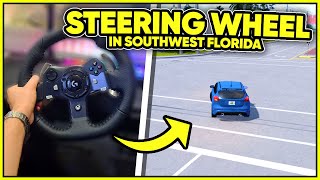 Playing Southwest Florida with a STEERING WHEEL Roblox [upl. by Artaed]