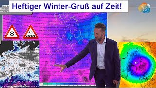 Heftiger WinterGruß mit Sturm Regen amp Schnee auf Zeit Wettervorhersage 16241124 Polarwirbel [upl. by Enilrad688]