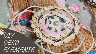 DIY NEUE DEKO ELEMENTE NICHT NUR FÜR EUER JUNK JOURNAL 💗 TUTORIAL EPHEMERA 💗 AUF BOLLENHUTART 💗 [upl. by Newol]