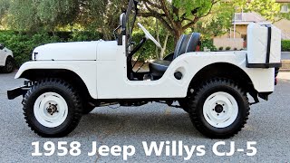 1958 Jeep Willys CJ 5 w F4134 Hurricane Engine [upl. by Aehc]