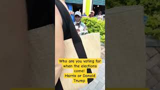 Bahamian drummer asks who are voting for between Harris and Donald Trump usa harris trump [upl. by Accber821]