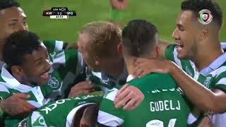 Goal  Golo Mathieu Aves 12 Sporting Liga 1819 29 [upl. by Myca]