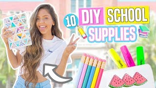 10 DIY BACK TO SCHOOL SUPPLIES Notebooks Pencil Cases amp Decor [upl. by Lugar]