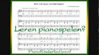 Boer wat zeg je van mijn kippen  piano vierhandig [upl. by Nossah579]