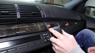 BMW X5 20002006 E53 InDash Phone Holder Installation by GTA Car Kits [upl. by Menzies]