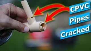 Plumbing Fail CPVC Pipe Cracked In Wall How to Fix Broken Pipes [upl. by Brey]