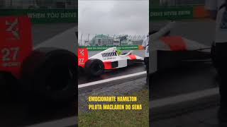 EMOCIONANTE LEWIS HAMILTON PILOTA MACLAREN DO SENA maclarenshortsf1flamengopalmeirashjsport [upl. by Eluj]