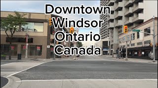 Downtown Windsor Ontario Canada 🇨🇦 [upl. by Alleen57]