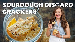 Easy Sourdough Discard Crackers 3 Ingredients Amazing Flavor [upl. by Elissa756]