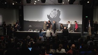 Jonathan Glazer attends press conference about his Nazi drama showing in Cannes [upl. by Eimiaj]