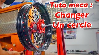 TUTO MECA  CHANGER UN CERCLE rayonnage jantes  roue [upl. by Jacey]