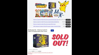 Surging Sparks ETBs Sold out Squirtle continues to outsell supply New supply on the market [upl. by Dayir102]