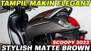 REVIEW‼️ SCOOPY 2023 STYLISH BROWN [upl. by Akemyt173]