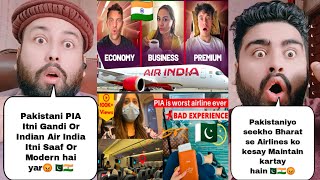 India Air India Airline Hygiene Vs Pakistan PIA Airline Hygiene  Pakistani Reaction [upl. by Dodi676]