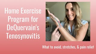 Home Exercises for DeQuervain’s Tenosynovitis [upl. by Holden]